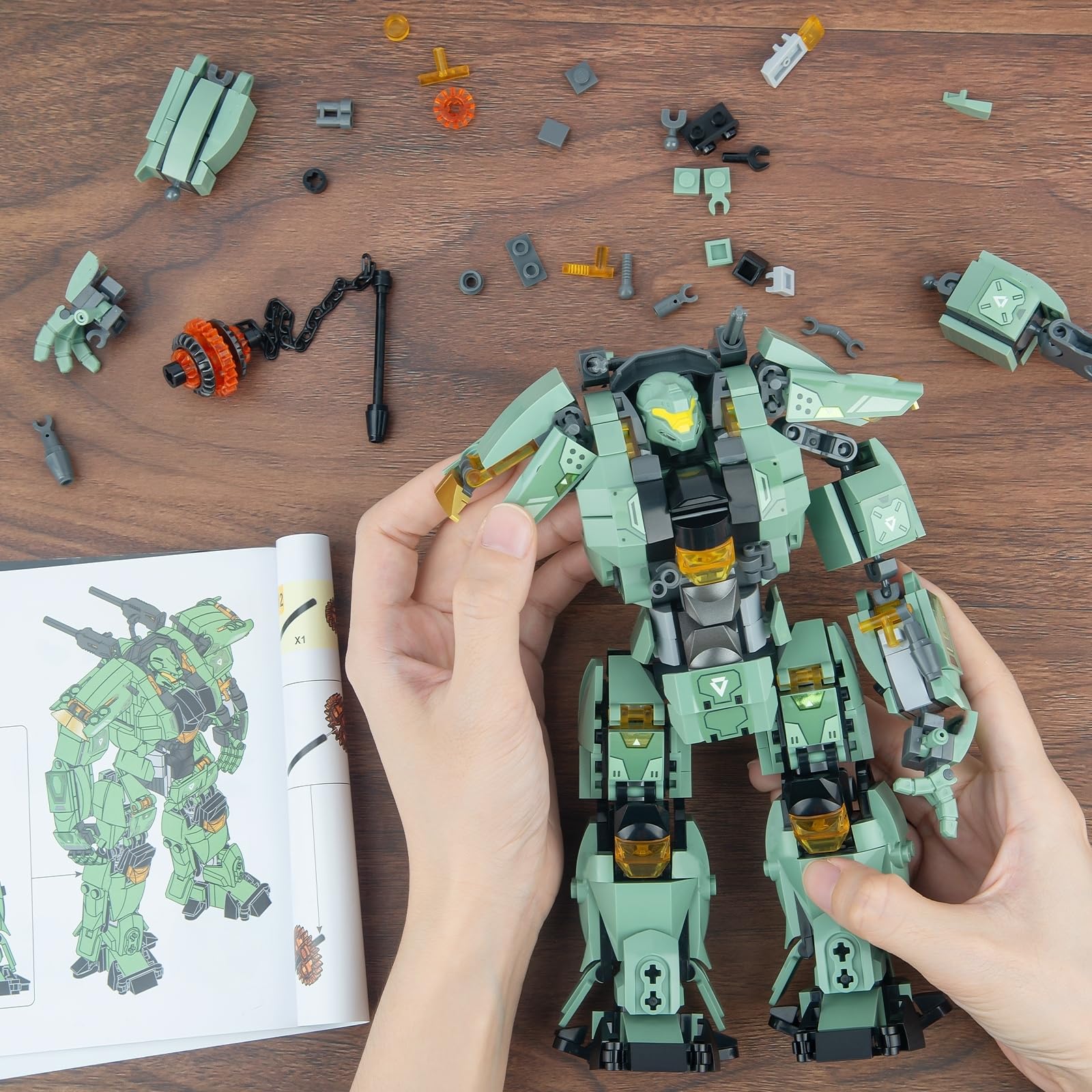 HIGH GODO transforming mech kit fully assembled model ready for display.