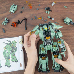 HIGH GODO transforming mech kit fully assembled model ready for display.