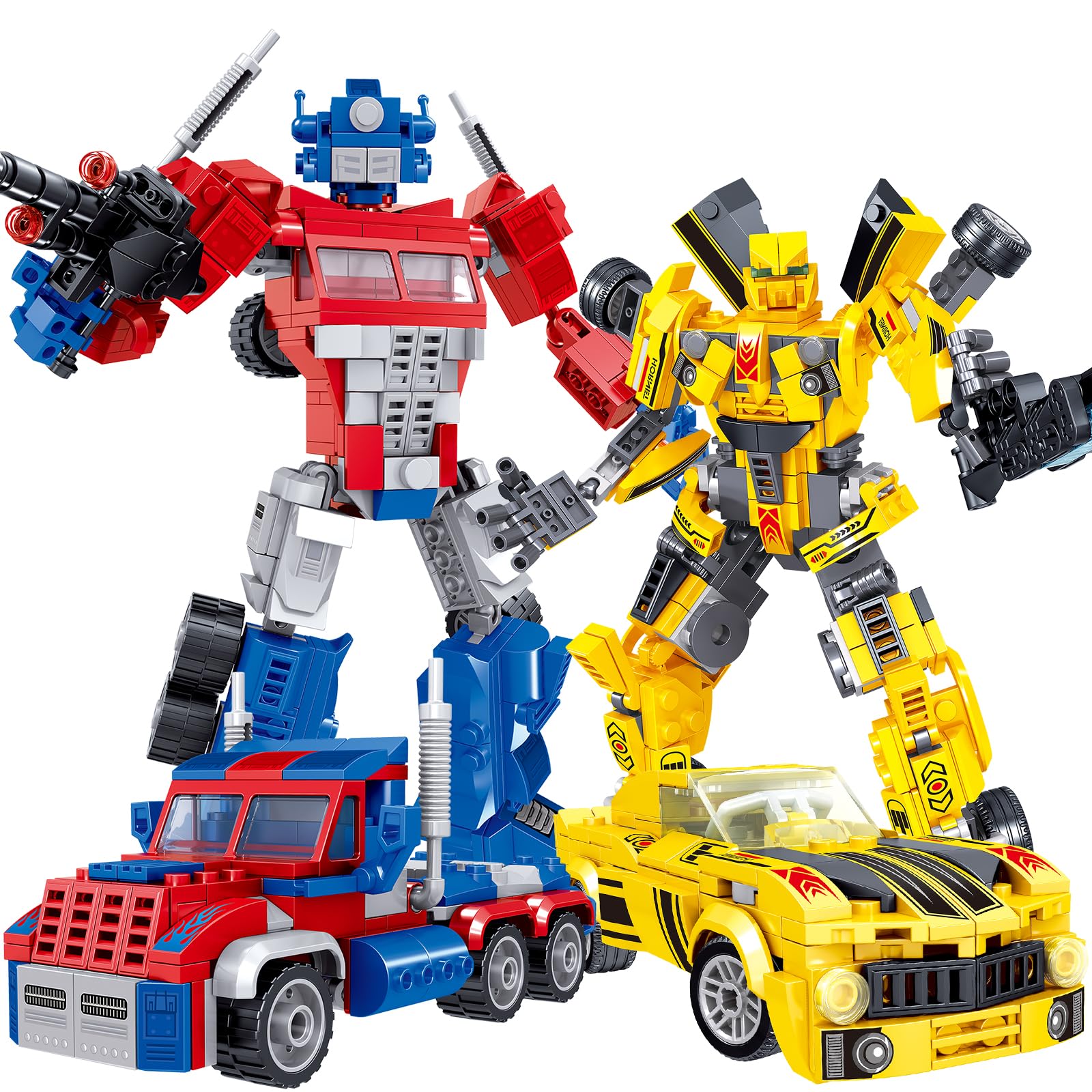 High GODO transforming robot-assembly: 636 pieces fuel imaginative building.