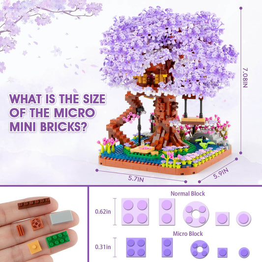 HIGH GODO Cherry Blossom Bonsai Tree reveals a hidden tree-house castle in detailed close-up