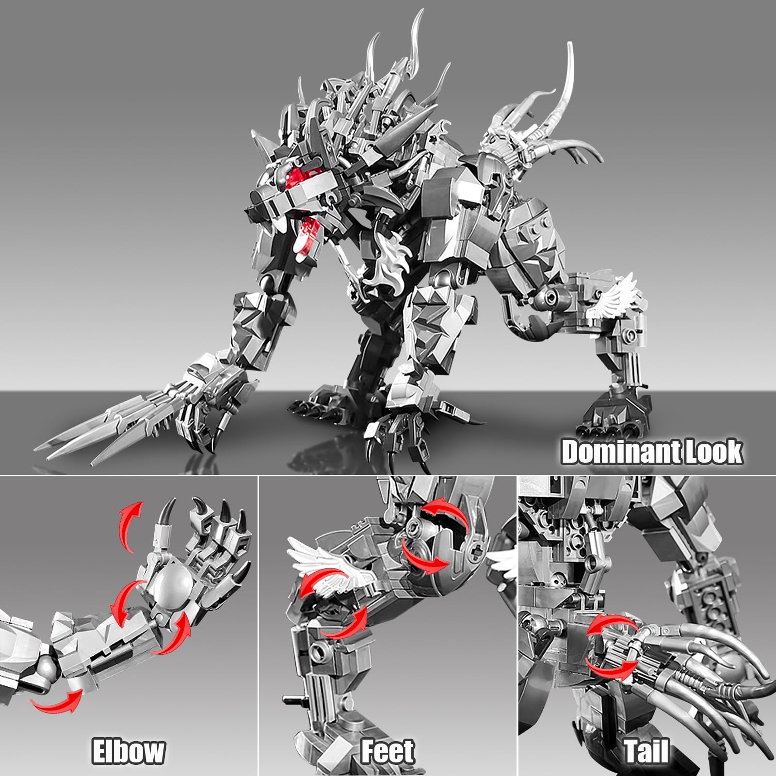 HIGH GODO Werewolf eyes-teeth-claws highlight lifelike features for dynamic poses.