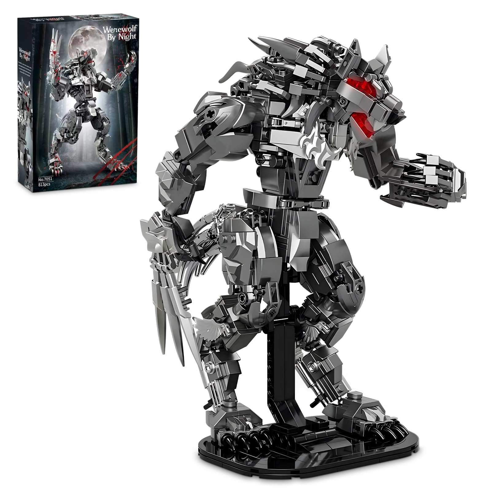 HIGH GODO Werewolf Mech base display for a dramatic shelf presence.