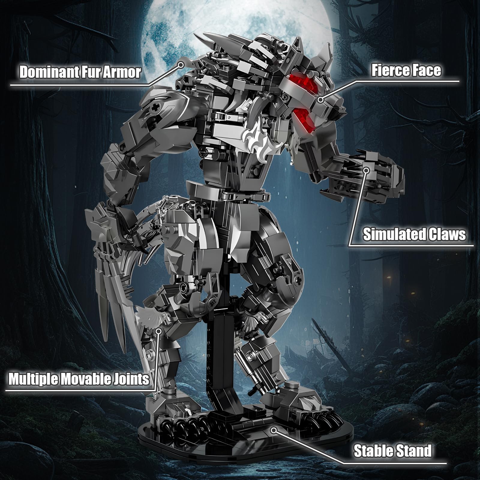 HIGH GODO Wolf armor fur design adds texture and mystery.