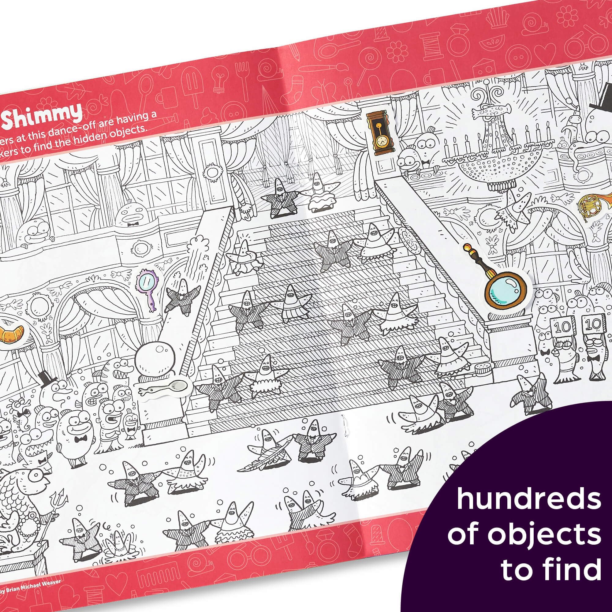 Highlights coloring pages beside hidden pictures for creative, extended play.