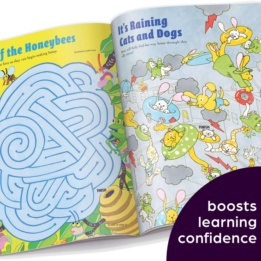 Highlights for Children Amazing Mazes color pages with friendly scenes supporting focus