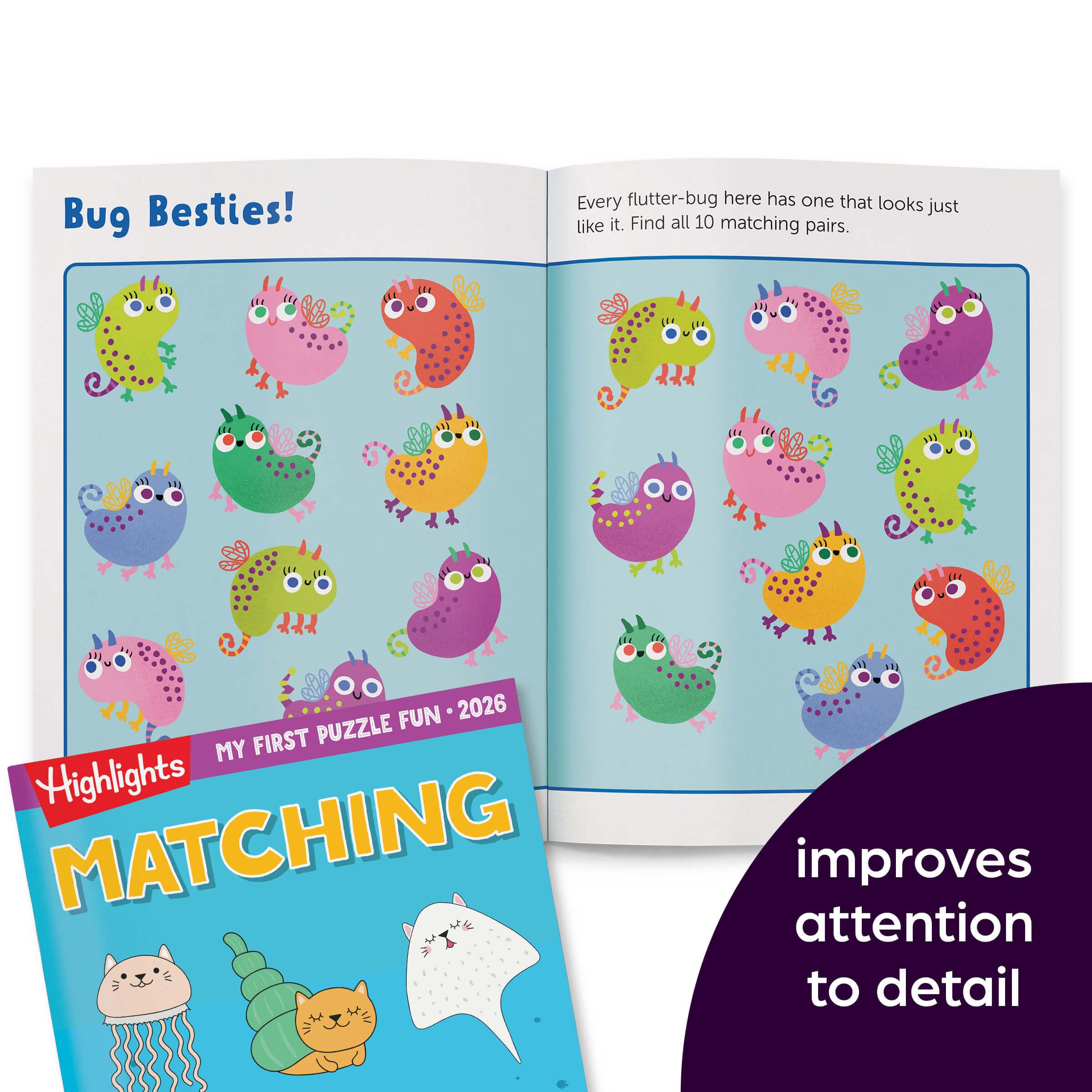 My First Puzzle Fun 4-Book Set matching activities build pattern recognition.