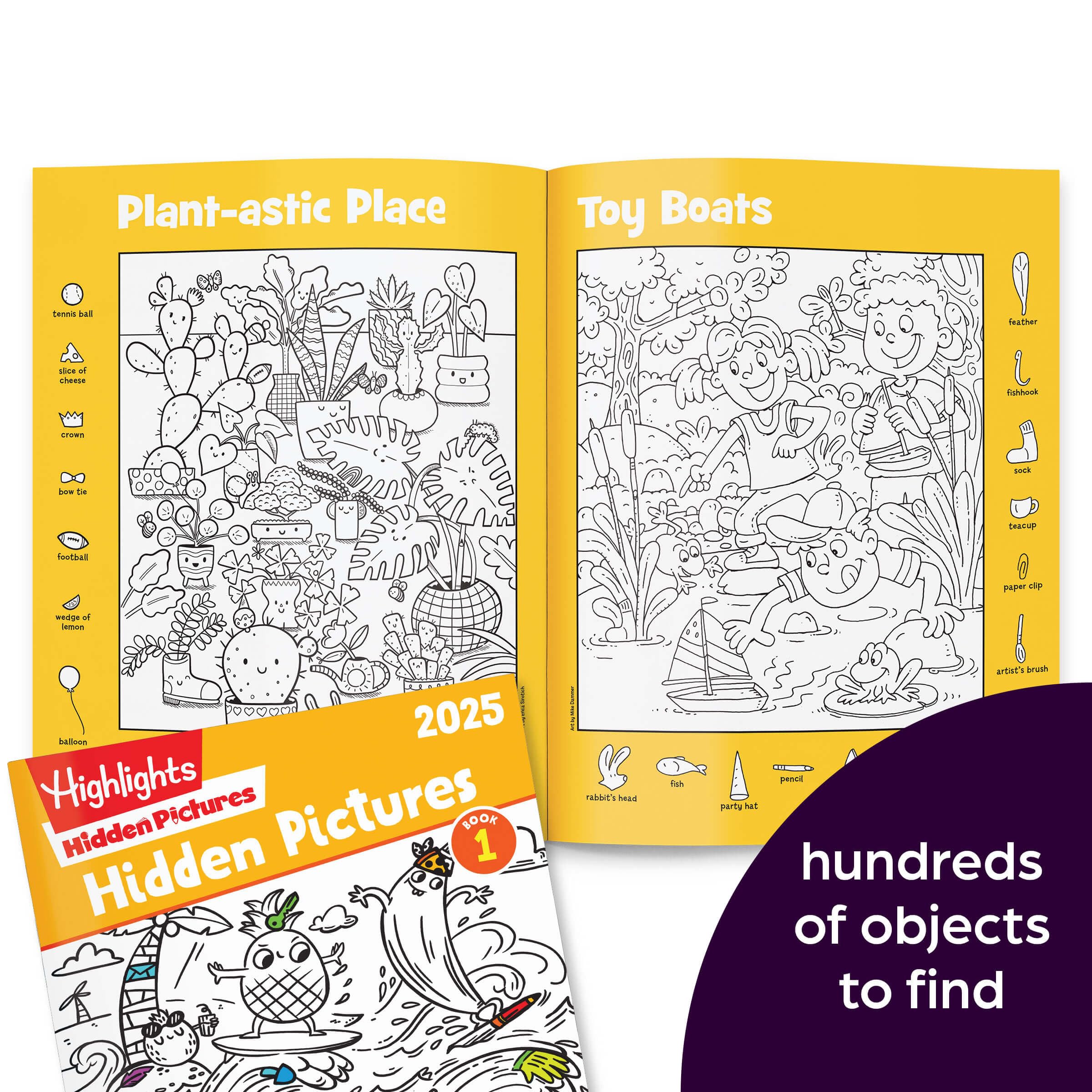 Highlights Hidden Pictures 2025 travel case keeps puzzles organized for on-the-go play.