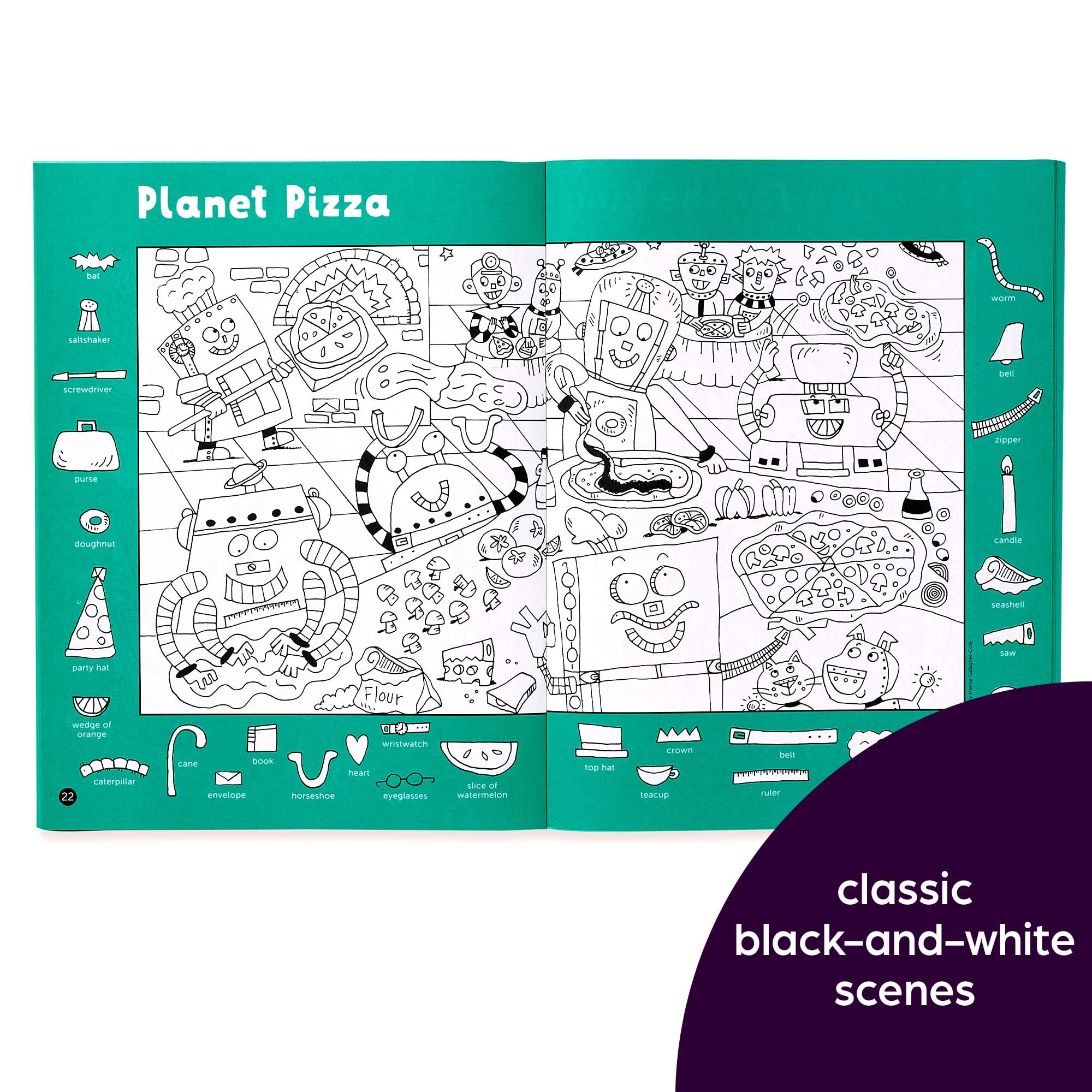 Hidden Pictures 32-page books are durable and travel-friendly for family trips