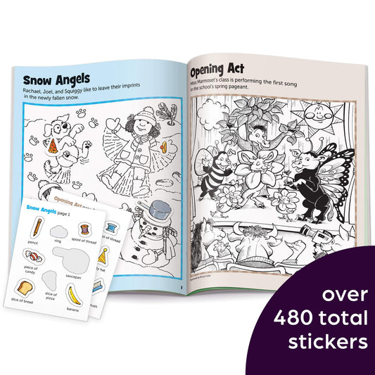 Highlights Hidden Pictures 64-page seek-and-find spread invites curious kids to explore