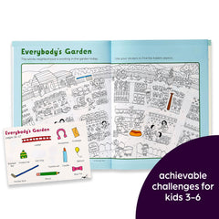 Highlights Hidden Pictures maze and matching pages promote problem-solving and attention to detail.
