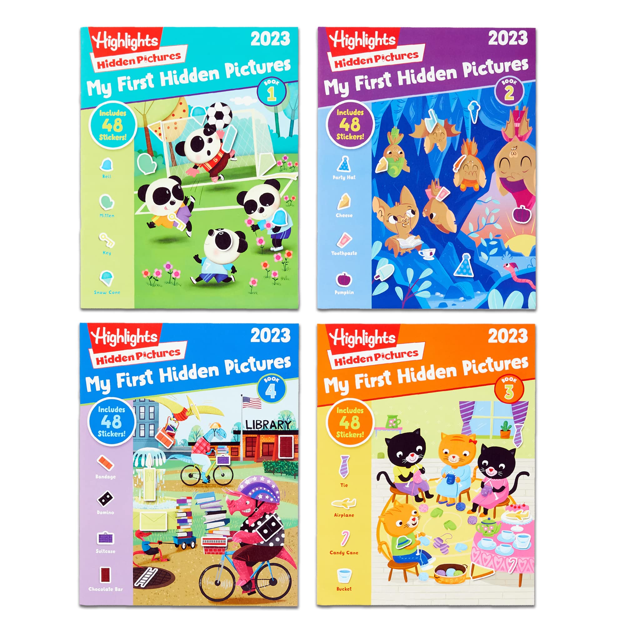 Highlights My First Hidden Pictures 4-Book Set cover inviting travel-friendly, screen-free fun for young explorers.