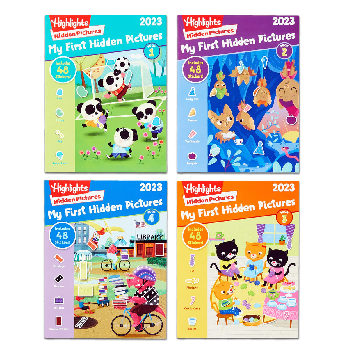 Highlights My First Hidden Pictures 4-Book Set cover inviting travel-friendly, screen-free fun for young explorers.