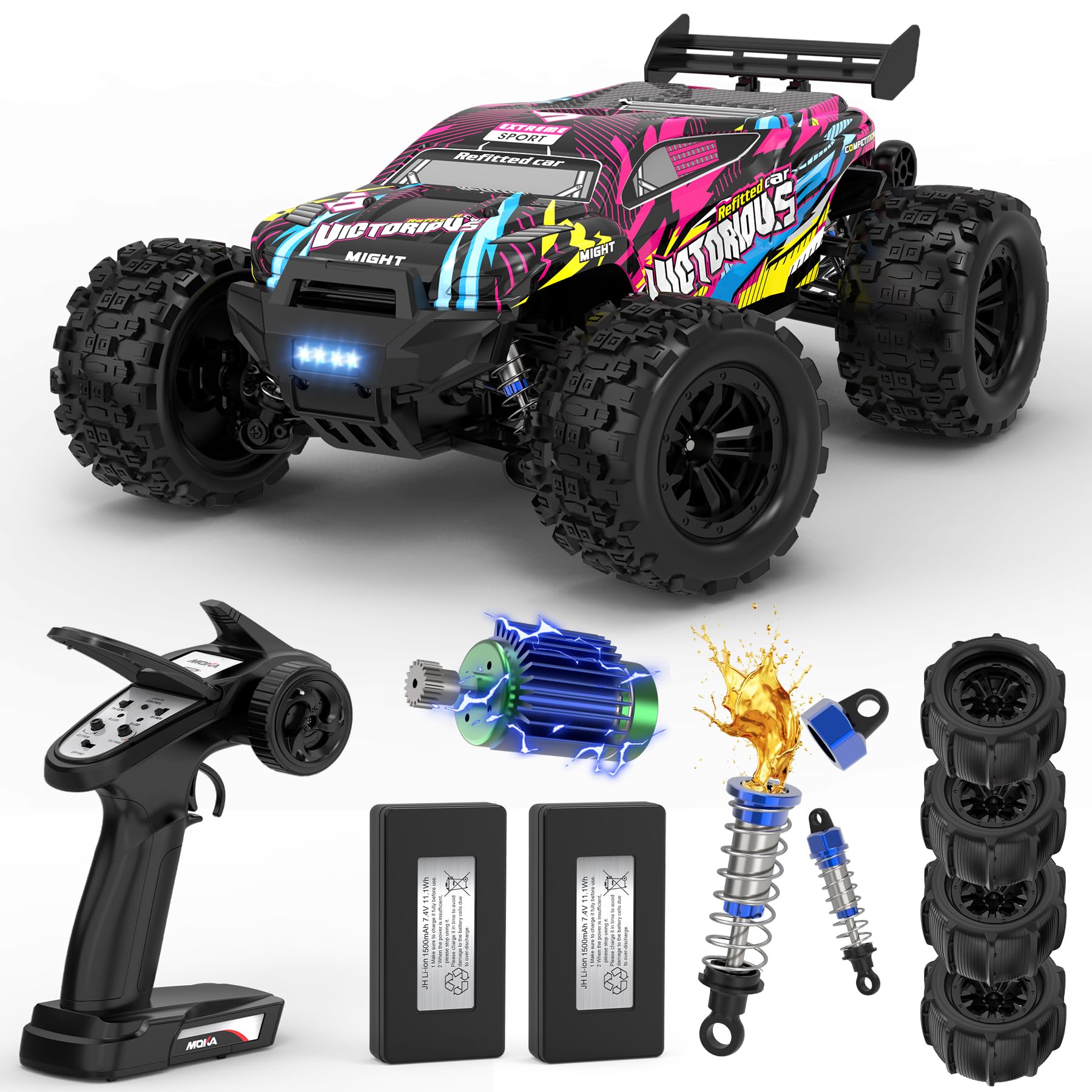 Highmall 1:16 brushless RC car chassis ready for rugged off-road adventures