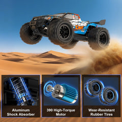 Highmall sand tires installed enable dune and mud adventures.