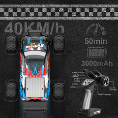 Highmall 1/16 RC Car side profile showing rugged all-terrain stance.