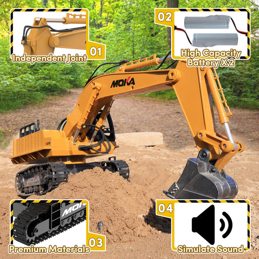 Highmall excavator with 680° rotation for versatile digging and positioning.
