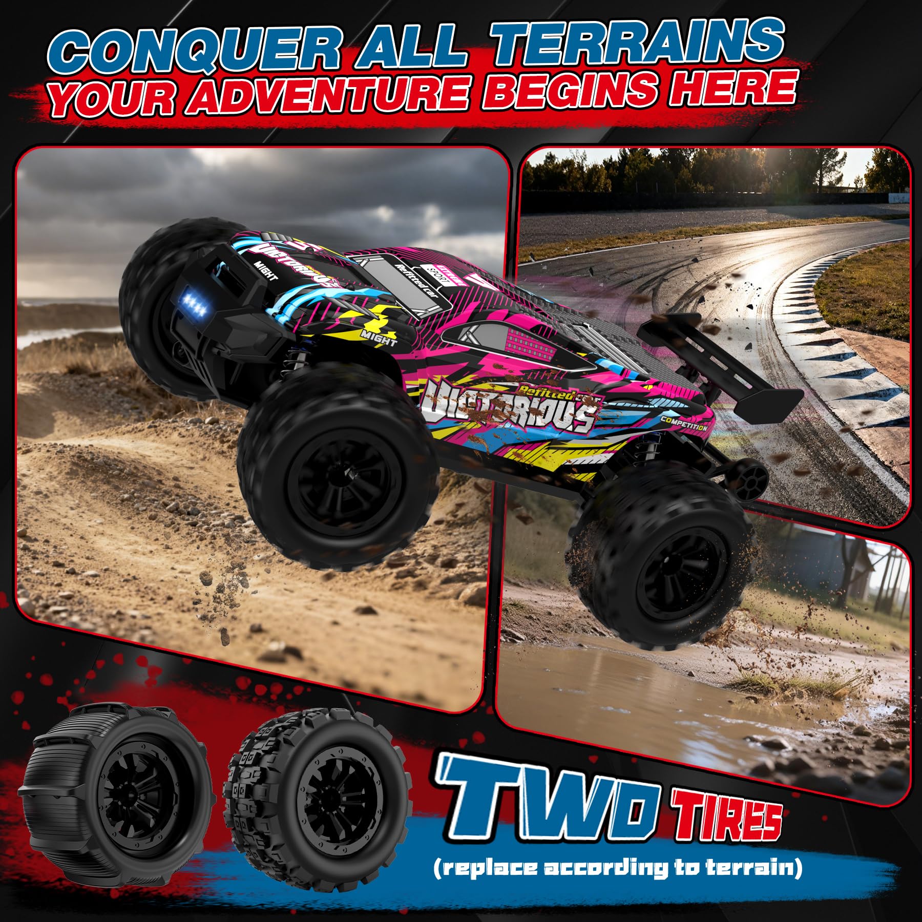 Highmall paddle tires provide off-road grip on uneven surfaces