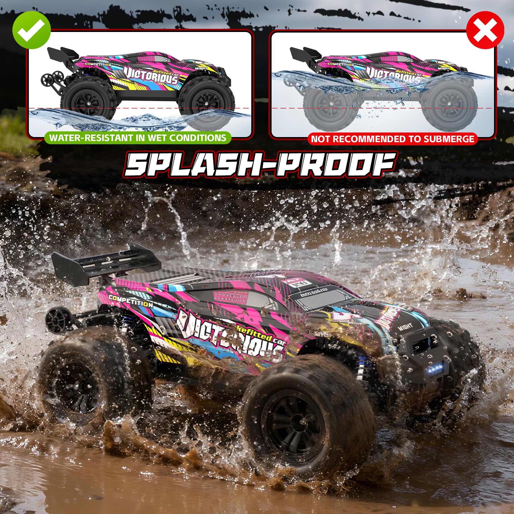 Highmall RC truggy exterior design emphasizes durability and sporty appeal