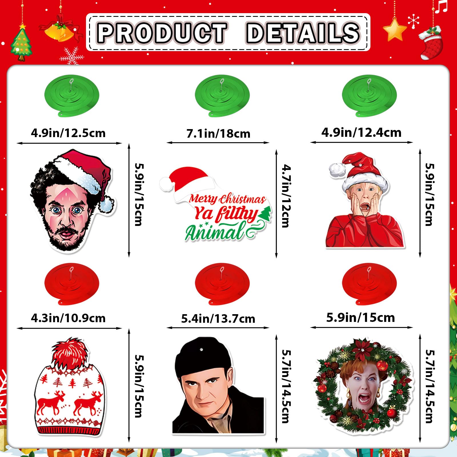 HigzYovn Christmas Swirls decoration adds festive movement to ceilings, windows, and arches