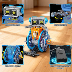 HiWEEGO RC robot features oversized wheels for fast, smooth motion