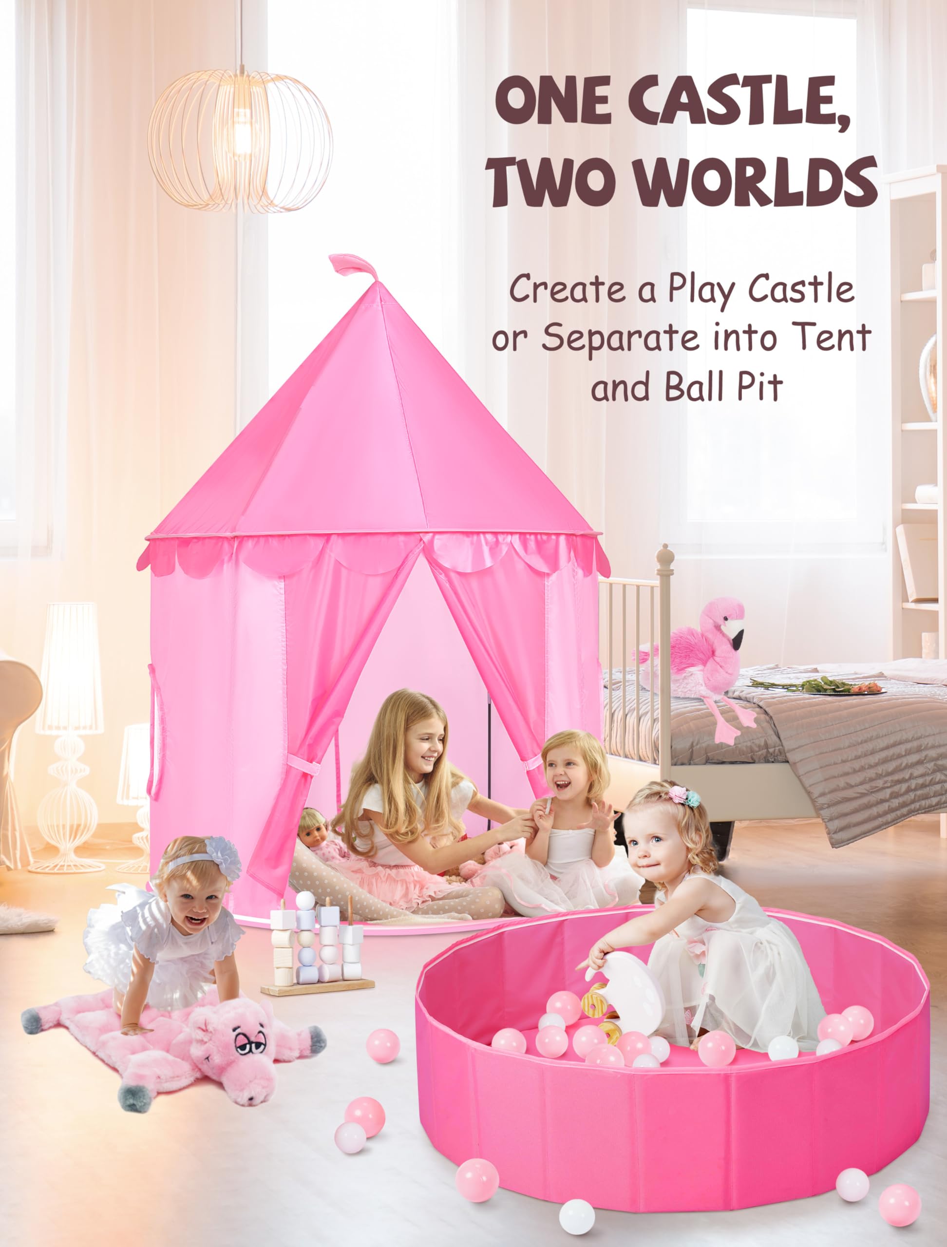 Hikiddy 47-inch tent space—cozy hideaway with breathable mesh for airflow.