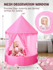 Hikiddy 59-inch castle play area—roomy space for siblings to explore together.