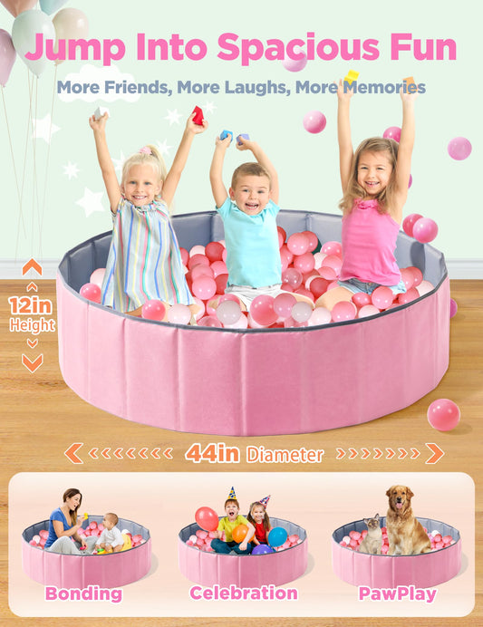 Hikiddy ball pit assembled for quick setup and roomy play area