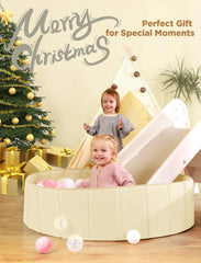 Storage bag included helps transport the ball pit to parks or family visits.