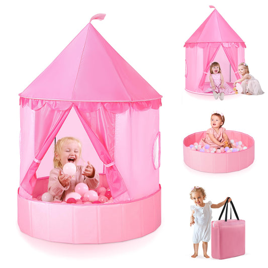 Hikiddy princess castle ball pit—spacious play space for indoor fun.