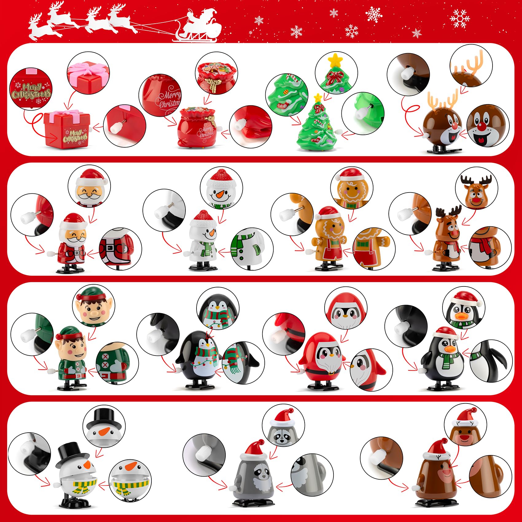HIKUIBU wind-up reindeer toy supports festive games and classroom prizes.