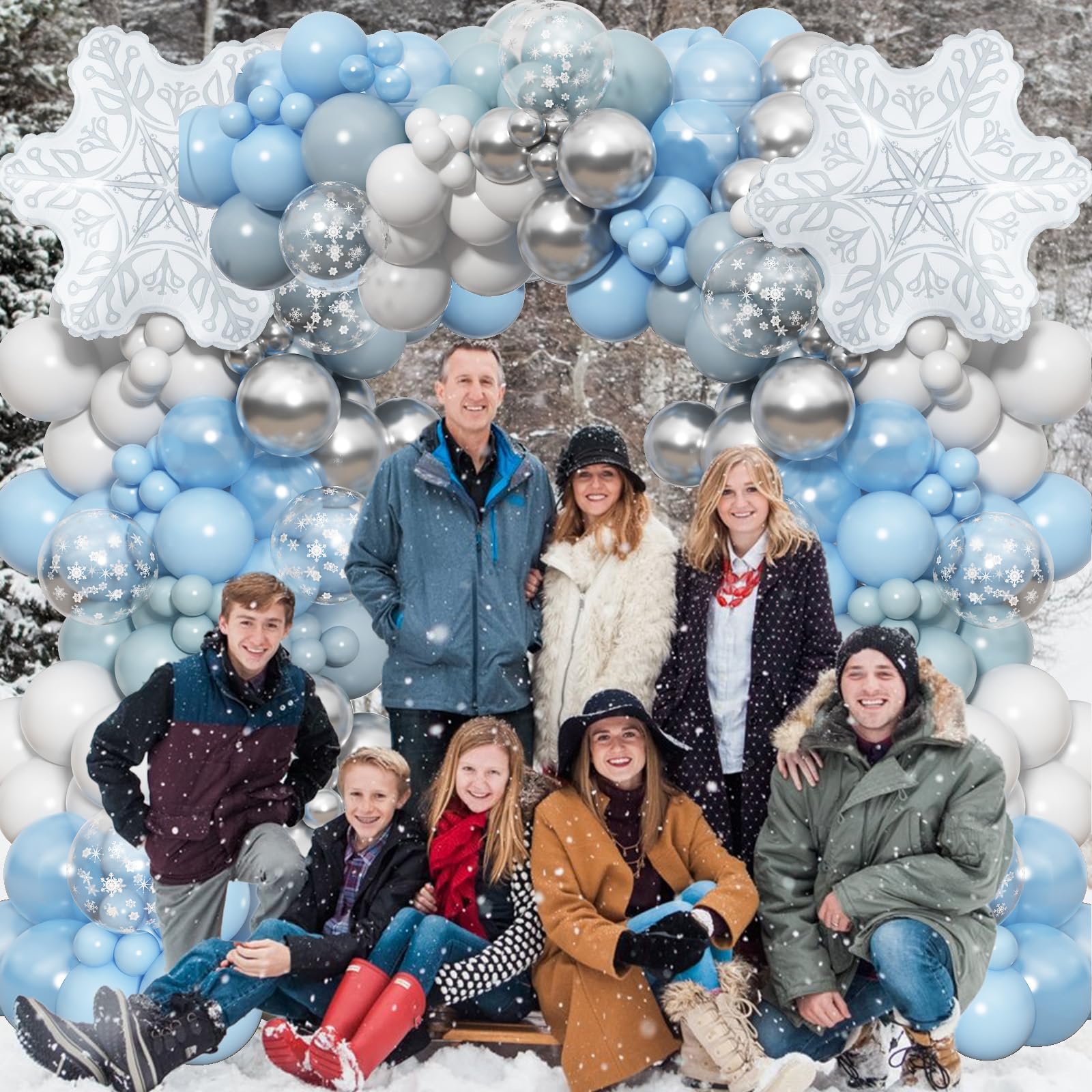 HILAVO dusty blue balloons for soft winter tones