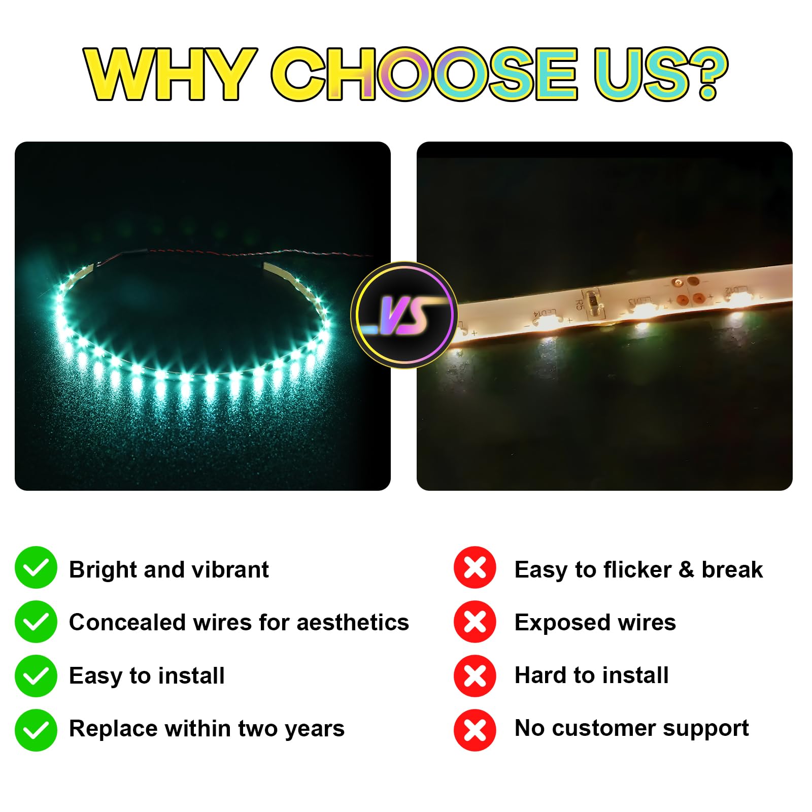 Hilighting Klombo LED light kit uses durable materials for long lasting display.