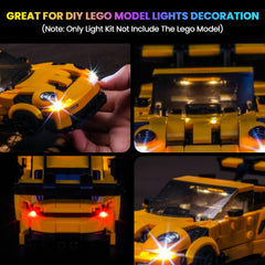 Hilighting LED Light Kit LED-strips with strong 3M adhesive for secure brick surface fit.