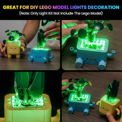 Seven-color flashing mode adds dynamic lighting to your display.