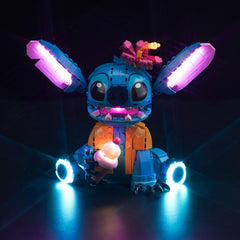 Hilighting LED light kit for Lego Stitch Toy unboxed, ready to elevate display with vibrant glow.