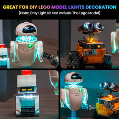 Hilighting Wall-E Eve lighting highlights model details beautifully.