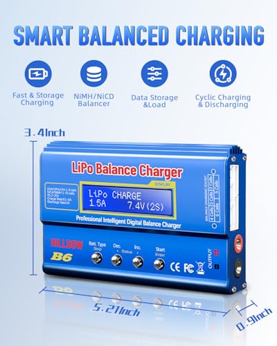 Hilldow B6 LCD display shows charging status and settings in real time