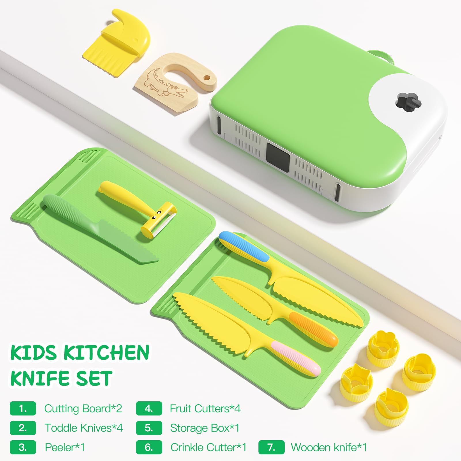 Hilsoeet Y-peeler supports safe peeling practice for little chefs.