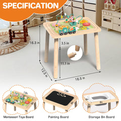 Himold activity table with train toy stimulating imaginative play