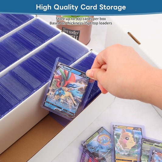 HIMOMO 4-pack card storage box assembled demonstrates sturdy construction.