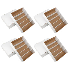 HIMOMO 4-pack card storage box front view showing organized sorting options.