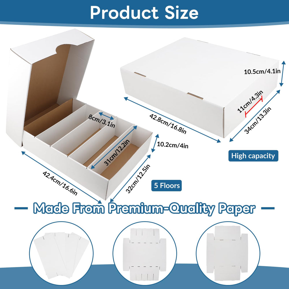 HIMOMO storage box compartments highlight five-section layout for sorting cards.