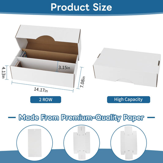 HIMOMO storage box with two-compartment trays for organized card sorting.