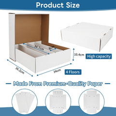 HIMOMO storage box open to show four-compartment trays for organized sorting