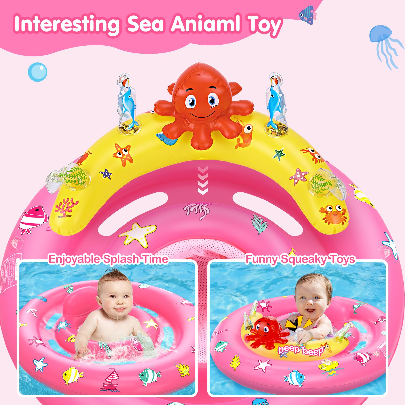 HINZER backrest detail emphasizes comfortable support during water play