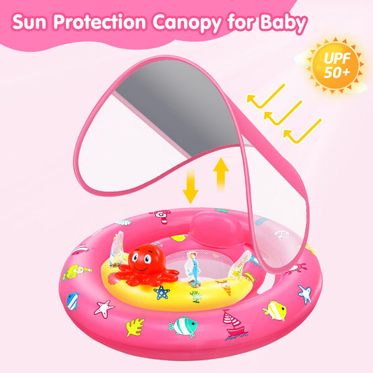 HINZER canopy extended view highlights UPF50+ shade for sunny days