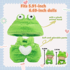 HiOKOU Labubu monkey outfit for 17cm dolls, playful storytelling possibility.