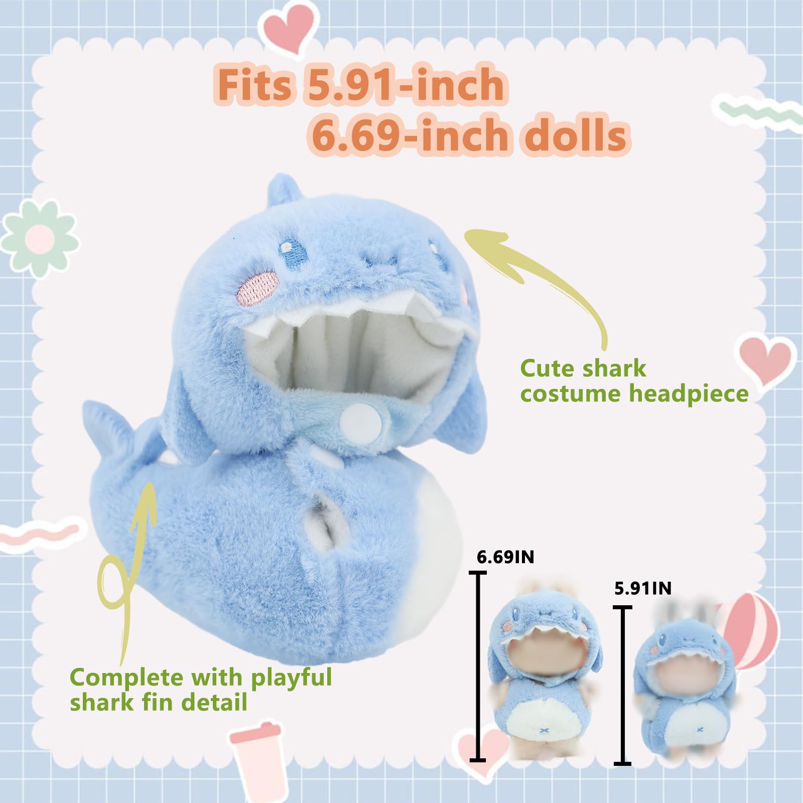HiOKOU monkey doll outfit with soft texture for imaginative 17cm play.