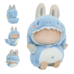 HiOKOU shark doll outfit for 17cm dolls with plush comfort and playful style.