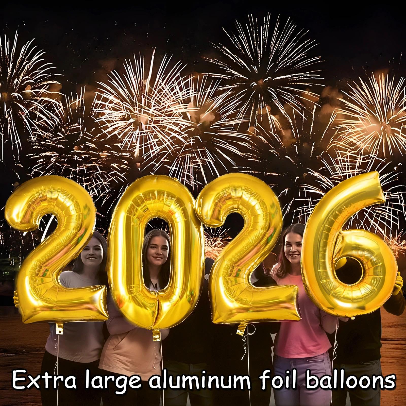 HiParty 18-inch gold pentagram balloons for a modern graduation look